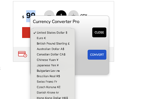 Double-Click Currency Converter