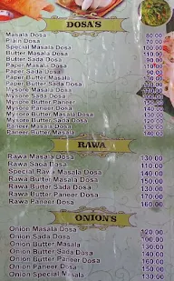 Dosa Corner menu 2