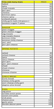 Cafe 2 menu 1