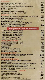 The Calcutta Club menu 1