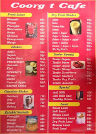 Coorg T Cafe menu 2