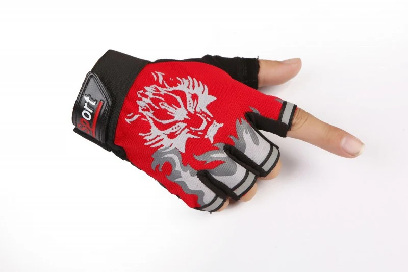 Heren wolfskop vingerloze handschoenen voor paardrijden, fitness, buitensporten, ademend en bieden uitstekende grip en bescherming.