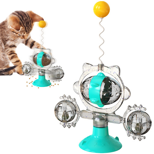 Title 1, Cat Pinwheel Toy Sucker Leaky Ball promotes pla...