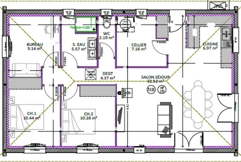  Vente Terrain + Maison - Terrain : 600m² - Maison : 88m² à Saint-Vincent-de-Paul (40990) 