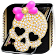 Gold Diamond Skull Pink Bowknot Theme icon