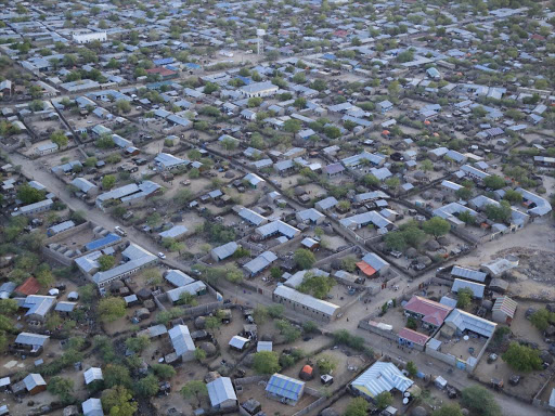 An Ariel view of Mandera County.Photo/FILE