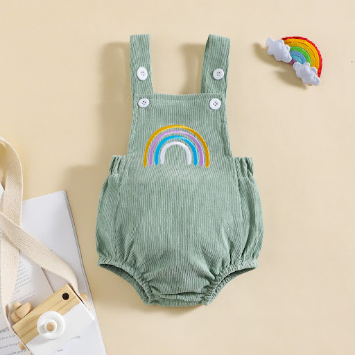 Title 4, Childrens Spring and Summer Rainbow Corduroy R...