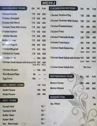 Haji Saeed Family Restaurant menu 1