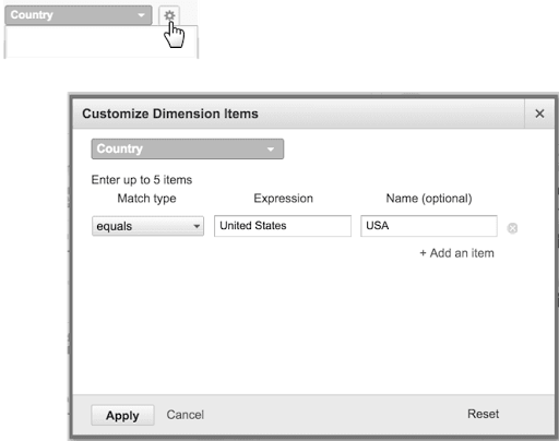 Tilpasning af dimensionselementer