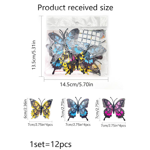 Title 4, Double-layer Skull Rose Halloween 3D Butterfly ...