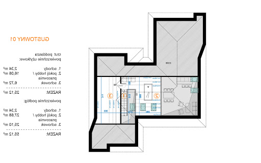 Gustowny 01 - Rzut poddasza