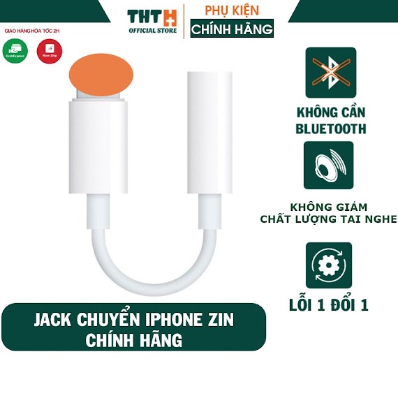 Jack 3.5Mm To Lightning Chính Hãng Cho 7 Đến 13Promax Thtofficial