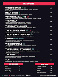 Good Flippin' Burgers menu 1