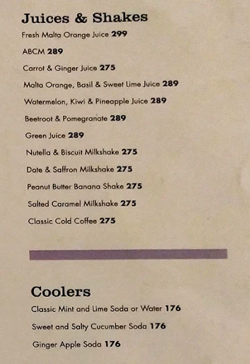 The Bagel Shop menu 