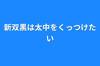 新双黒は太中をくっつけたい