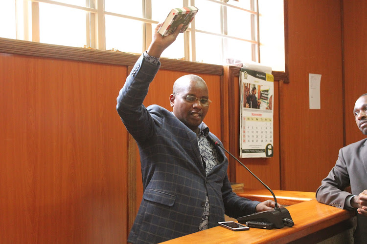 Simon Ndegwa when he testified on Monday.