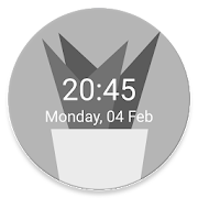 Gray Flower Watch Face for Wear OS