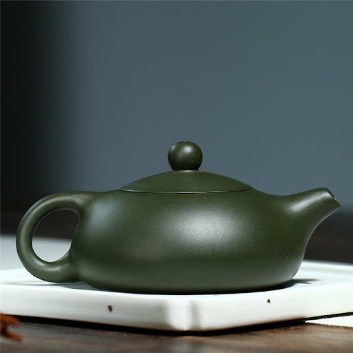 Title 3, Handmade Purple Clay Teapot Raw Ore Green Clay ...