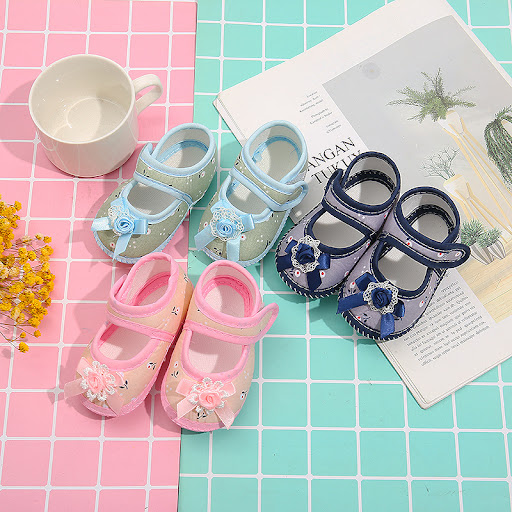 Title 2, Spring and Autumn Baby Shoes with Velcro, Bowkn...