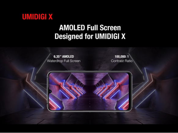 UMIDIGI X sensor de huellas digitales en la pantalla