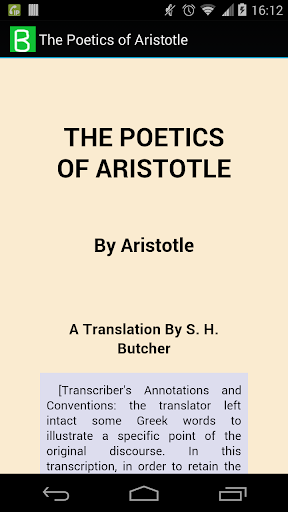 The Poetics of Aristotle