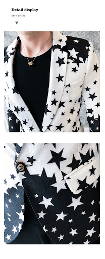 Title 6, Printed Small Suit Long Sleeve Jacket for women...