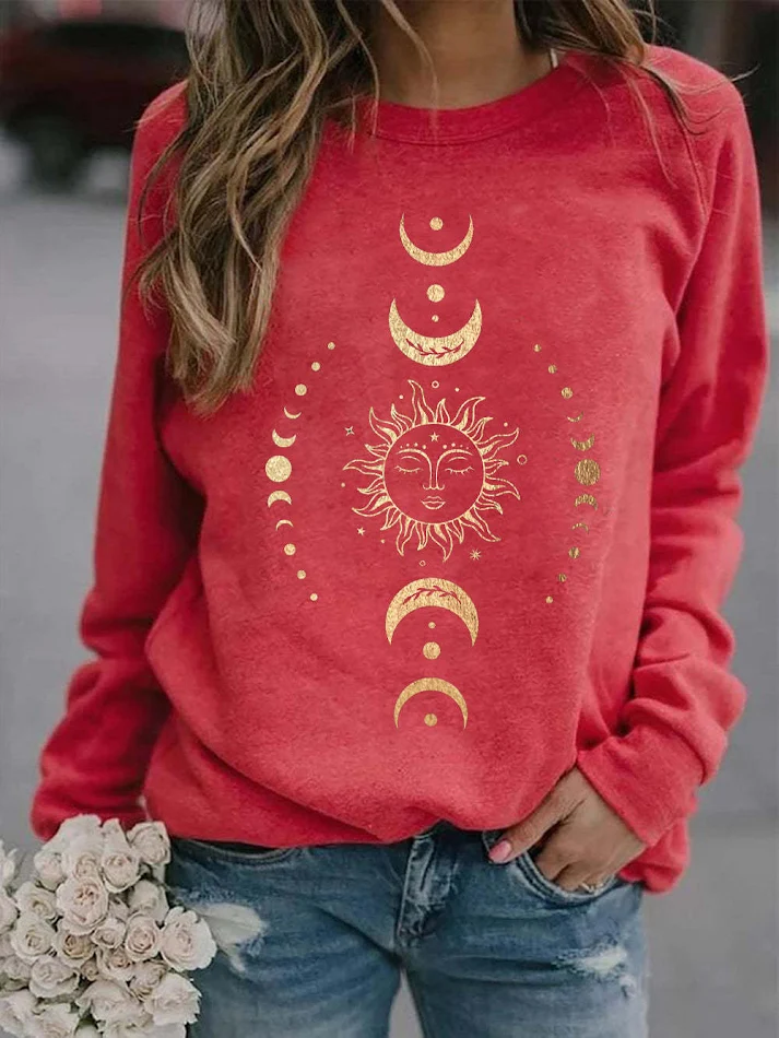 Top suelto de manga larga de moda 3D para mujer