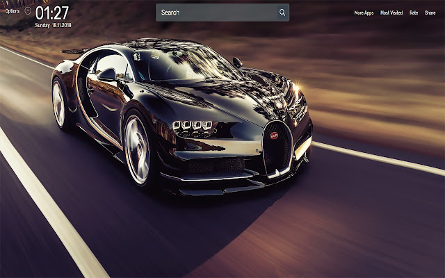 Bugatti Sports Cars Wallpapers NewTab Theme