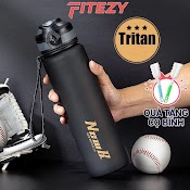 Bình Nước Thể Thao, Bình Nước Tritan 1000 Ml Có Nắp Lọc Trà Có Quai Cầm Chắc Chắn Tập Gym, Đi Học Cao Cấp Fitezy