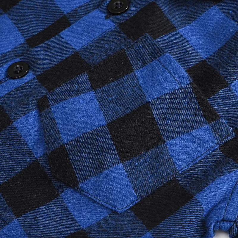 Chemises à carreaux pour garçons et filles, hauts élégants pour enfants moyens et petits, idéaux pour un look tendance et confortable au quotidien.