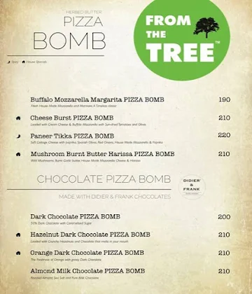 Cafe From The Tree menu 