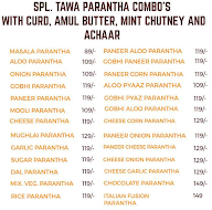 Paratha Paradise menu 2