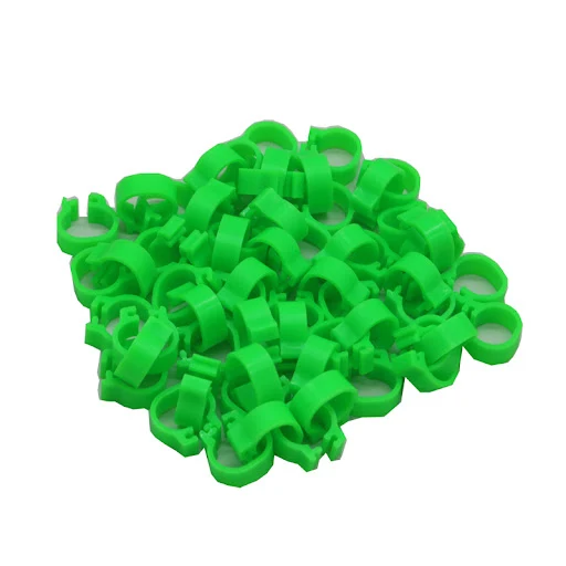 400 Pcs 8mm Bird foot clip ring Pigeon Training tools 10 Colors Bird Parrot Feeding Identification Foot Ring Animal Supp