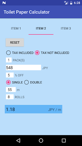 Toilet Paper Calculator