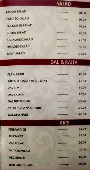 Hotel Gaurav Palace menu 