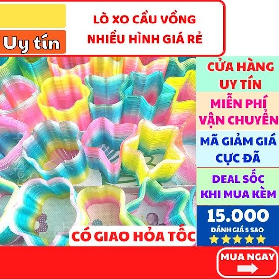 Lò Xo Cầu Vồng Đồ Chơi Nhiều Hình Cho Bé Loại Nhỏ