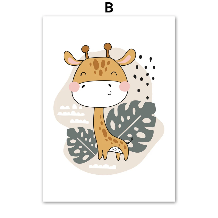 Affiches et impressions scandinaves avec des motifs d'animaux mignons pour la décoration de chambre. Ambiance cosy garantie !