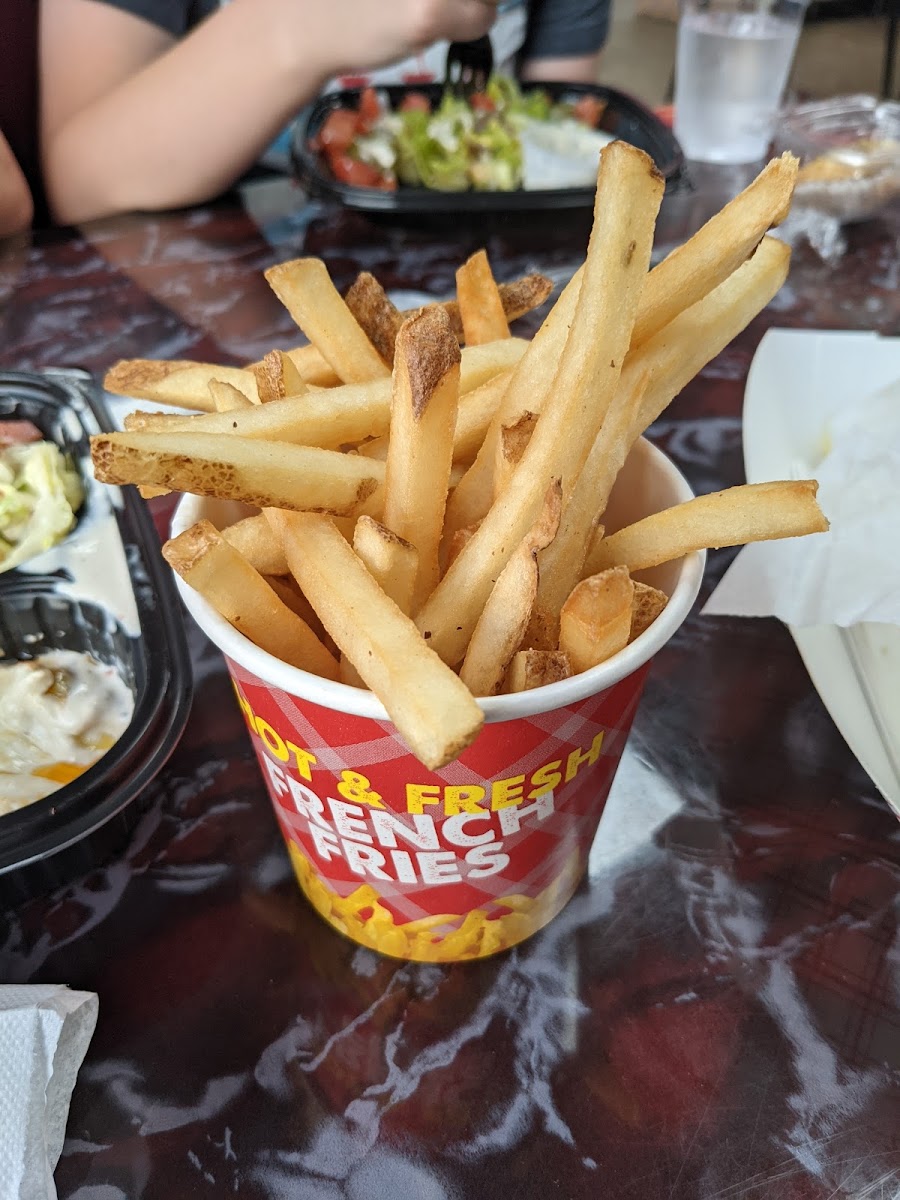 French Fries are prepared in their own fryer