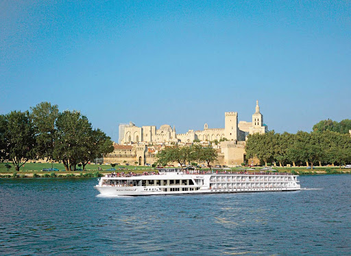 Scenic emerald.jpg - Scenic Emerald passengers will be in awe once the ship reaches the banks of Avignon on the Rhone River, with the magniificent Pope's Palace as the backdrop.