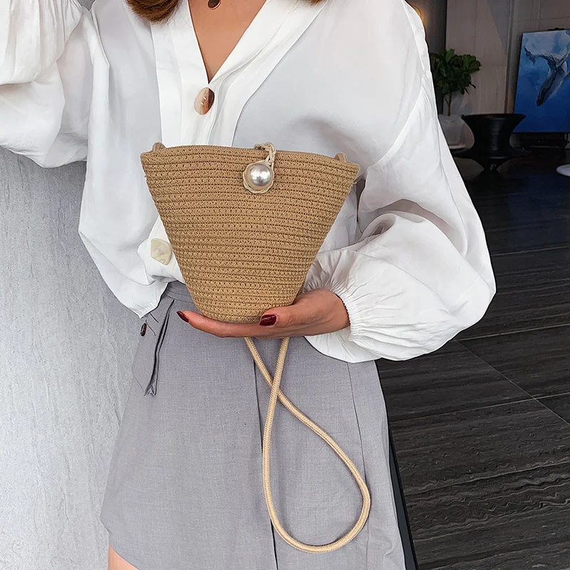 Zomer Stro Geweven Tas Cross Body Schoudertas Messenger Bag Perfect voor strand, vakantie of dagelijks gebruik. Lichtgewicht en stijlvol.