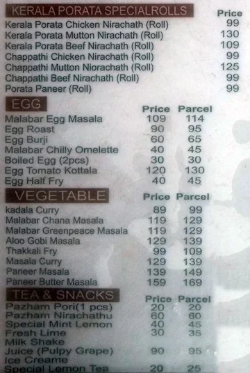 Thalassery Camboose menu 