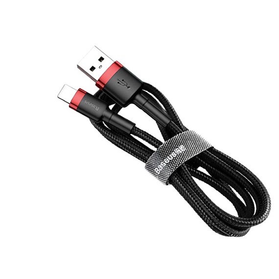 Cáp Sạc Nhanh Baseus Cafule Usb To Lightning, Truyền Dữ Liệu Tốc Độ Cao, Cáp Bọc Dù Siêu Bền, Sạc Nhanh