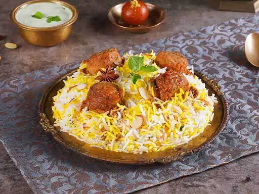 Malai Kofta Biryani (Creamy Kebab Biryani, Serves 4)