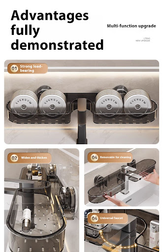 Title 2, Suction Cup Toilet Rack Punch Free Storage Maxi...