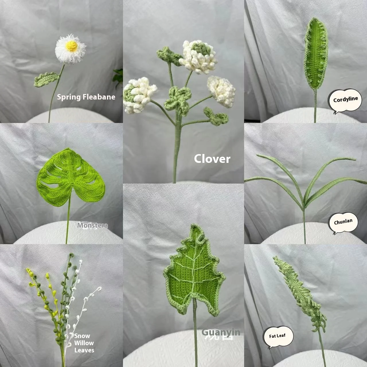 Fleur de simulation de tricot en fil Creative Home. Idéal pour les loisirs créatifs, la décoration intérieure et les projets artistiques.