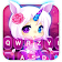 Thème de clavier Pinky Unicorn Girl icon