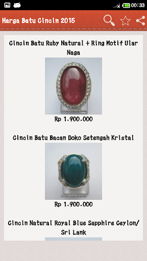 Harga Batu Cincin Akik Lengkap