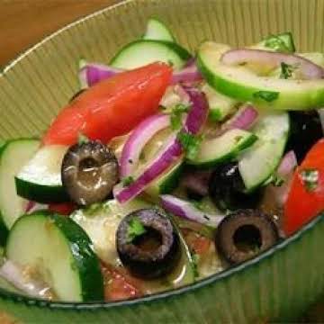 Cucumber Tomato Salad  Zucchini and Black Olives