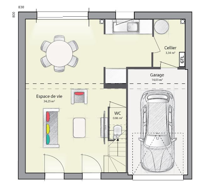 Vente maison neuve 5 pièces 89 m² à Marles-en-Brie (77610), 336 000 €