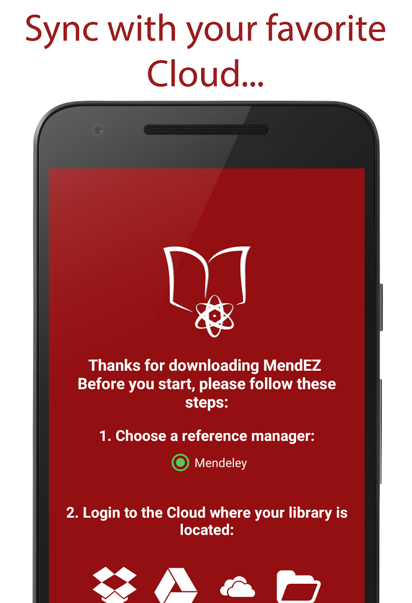 MendEZ. Mendeley, Everywhere! Screen 1